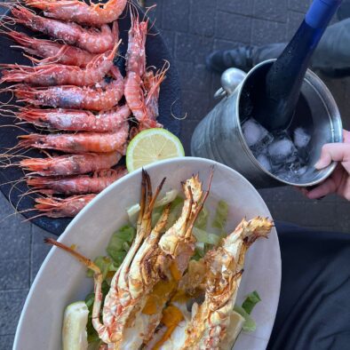 Les homards et les Crevettes Rouges de l'Expérience culinaire