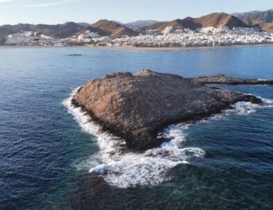 Isla San Andres and in the background Carboneras-Almeria